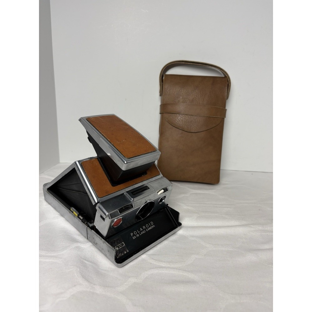 Vintage Polaroid SX-70 Land Camera With Carry Case Brown Vintage Untested